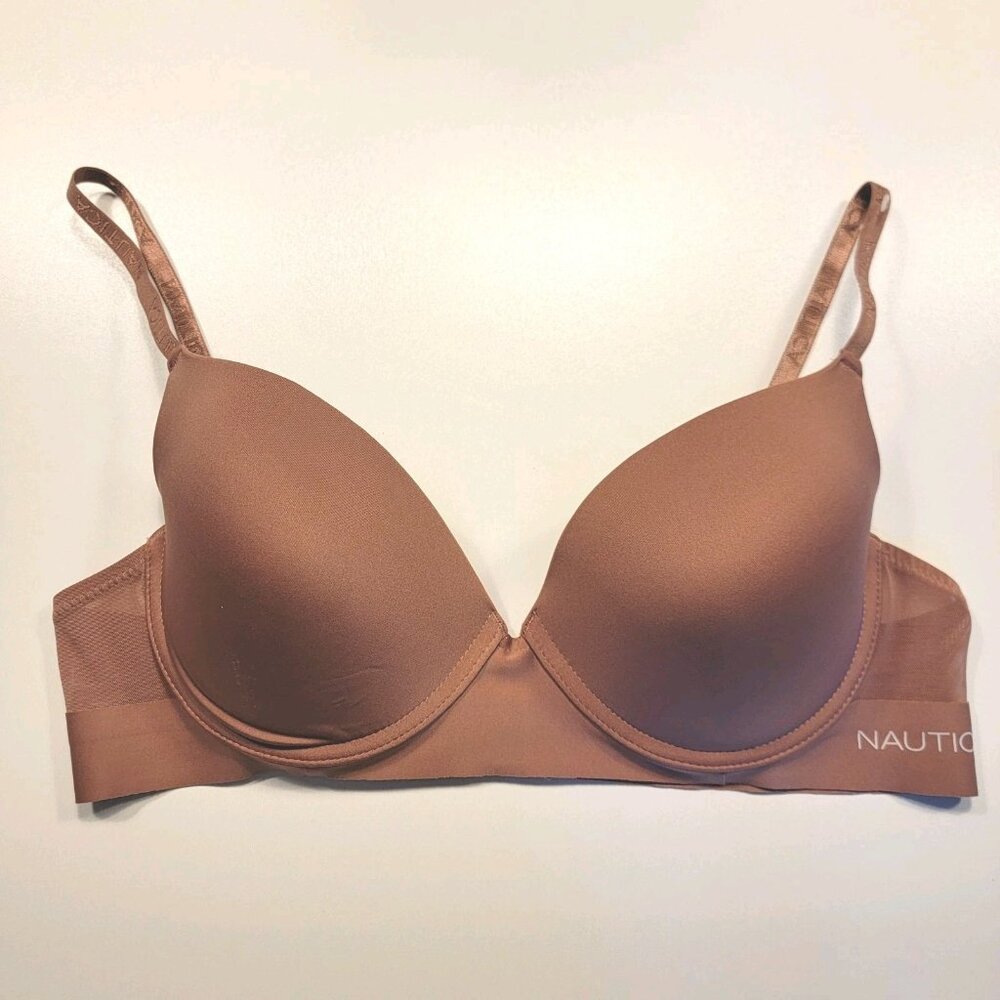 Nautica 38C Everyday Bra Wire Free Padded Comfort Rose Gold 7453-16 NWOT‎